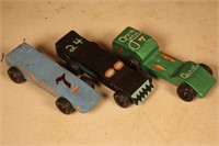 Three Wooden Handmade Derby Cars
