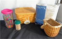 Longaberger Recipe Card Basket with cards