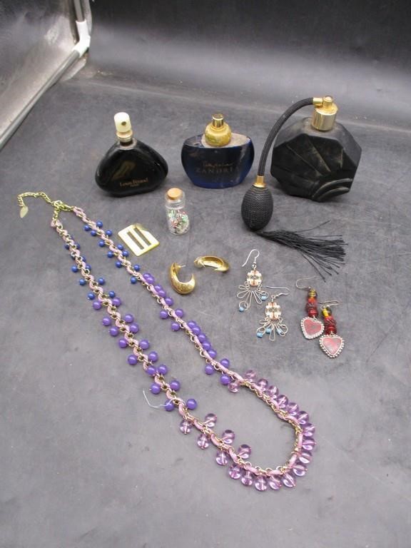 Perfume Bottles & Costume Jewelry