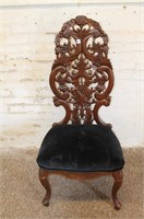 Nicely Carved Accent Chair 48.5" Tall