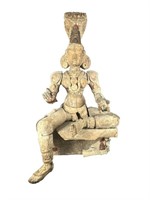 A Noted 18th Century India Wood Carved Sculpture