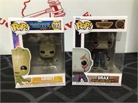 (2) Funko Pop Guardians of the Galaxy 2&3 Groot