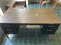 5 Drawer Metal Desk with formica top