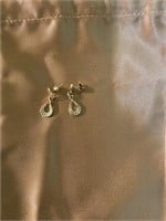 10k gold earrings in old Birks blue box