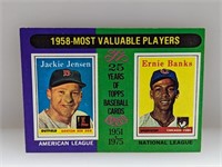 1975 Topps Ernie Banks 196 1958 MVP
