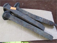 3 railroad spikes