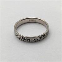 Sterling Silver Laugh Often Ring