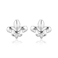 Sterling Silver Fluer De Lis Earrings