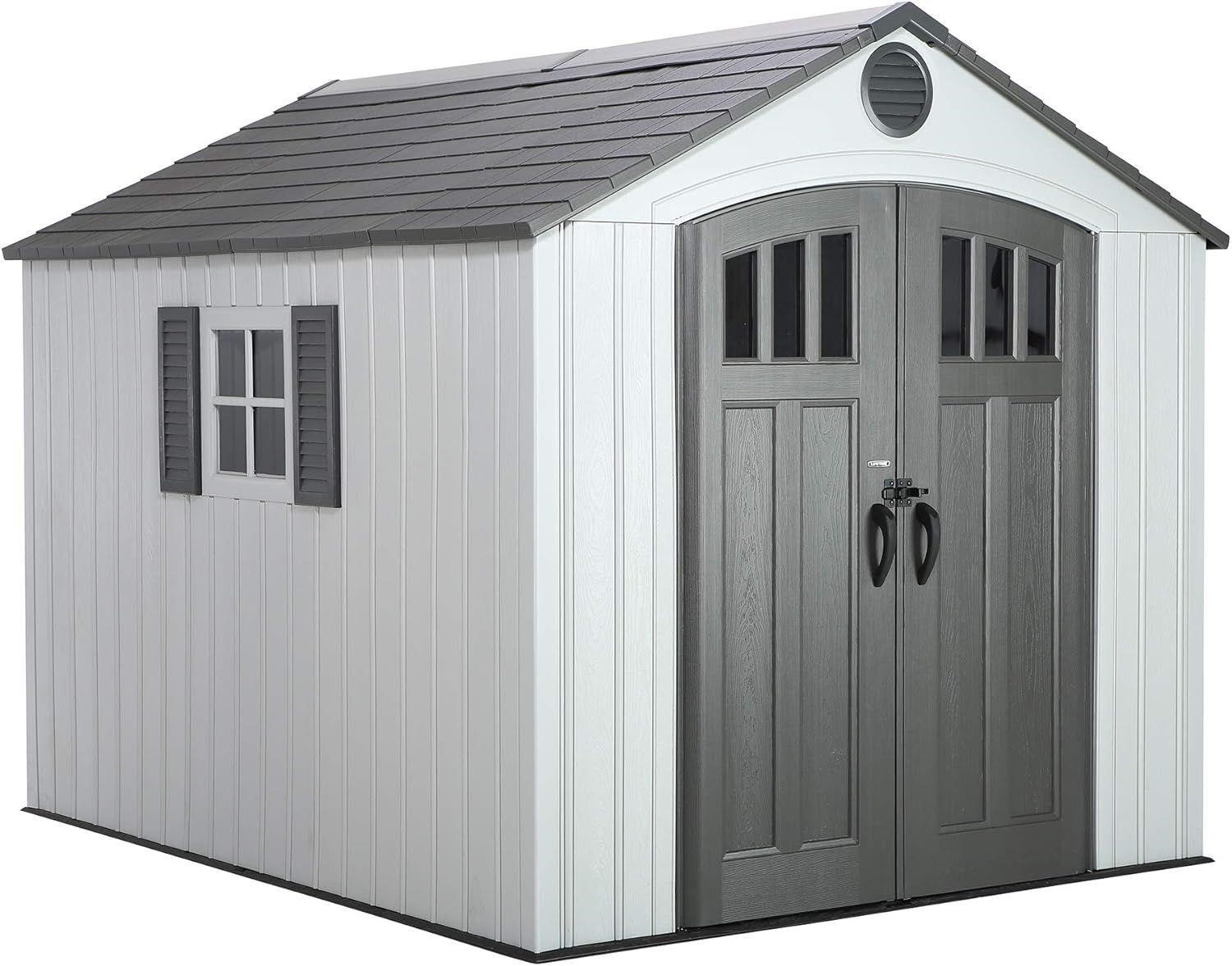 Lifetime 8 x 10 Ft. Outdoor Storage Shed, Gray