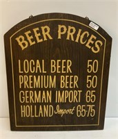 Beer Price Sign