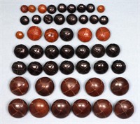 (48) Vintage Leather Buttons