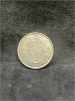 1956 Silver Canadian Half Dollar 50 Cents