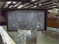 Tiffany & Co Crystal ice bucket/bowl swirl handle