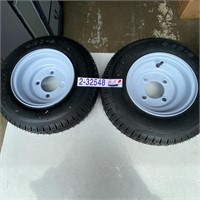 Qty 2 Qind Trailer Tires On Rims 4.80-8 Tubeless