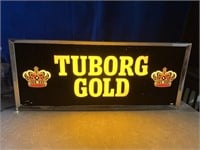 Vintage Tuborg Gold Lighted Sign Works