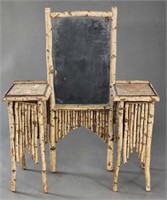 RUSTIC DRESSING TABLE AND CHAIR