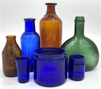 Antique / Vtg Glass Apothecary Bottles