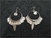 Metal hoop earrings