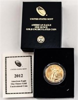 2012-W $50 Gold Am. Eagle One Oz. Uncirc. Coin