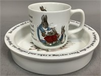 Peter Rabbit Child's Dish and Mug by Wedgewood