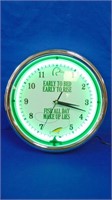 Ducks Unlimited Neon Wall Clock 2009 Tell Your