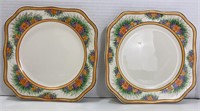 2 Plates Soho Pottery Solian Ware  Ceramic