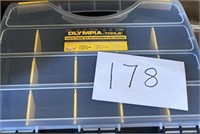 Olympia tools plastic storage box with dividers