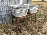 Double washtub and stand