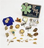 COSTUME ESTATE JEWELRY, BOX #7 - EMT PINS