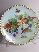 LIMOGES FRANCE ANTIQUE Hand Painted BERRIES