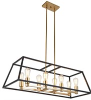 Artika Carter 8-Light Black Chandelier NEW