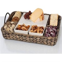 New Creative Ware Woven Snack Server Tray 13.5"