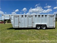 1991 Wilson 7x22 Stock Trailer Gooseneck