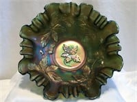 Fenton "Acorn/Oak Leaf" Amethyst Art Glass Bowl