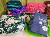 Blankets, fabric, shopping bags