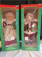 ANIMATED SANTA CLAUSE AND MRS CLAUSE,  26 INCH NIB