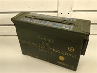 Metal ammo can with assorted 12 gauge trap loads