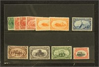 US Stamps Early Commemoratives group including Tra