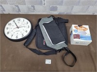 Wellness wrap, clock, lap top bag