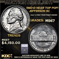 ***Auction Highlight*** 1960-d Jefferson Nickel Ne