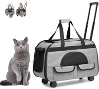 Large Rolling Cat Carrier with on Wheels