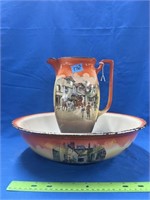 Silvo Wash Bowl & Pitcher -made In England