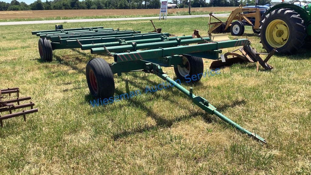 ROUND BALE WAGON - STEEL FRAME, 15 BALE CAPACITY