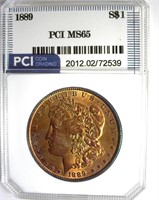 1889 Morgan PCI MS65 Incredible Color