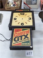 Castrol GTX Motor Oil Clock - As is