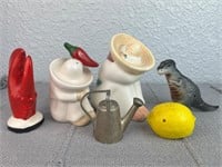 Lot of Vintage Single Salt/Pepper Shakers