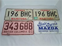 License Plates, Lot of 4