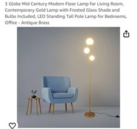 3 Globe Mid Century Modern Floor Lamp