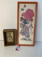 Holly Hobbie Pictures 7"x15"H & 4"x6"H