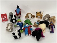 Assortment of 18 Soft Animal Toys